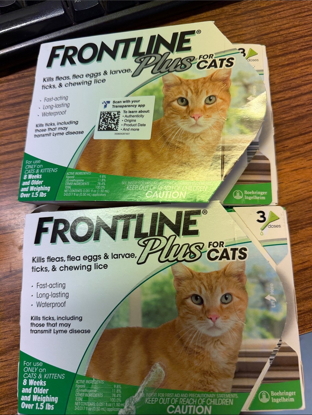 Frontline Plus For Cats.  8 weeks and Older.  Weighing Over 1.5lbs New - Picture 3 of 5